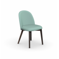 Padded chair with wooden legs Connubia by Calligaris Tuka.