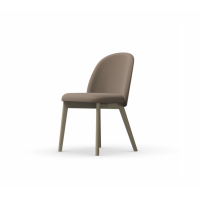 Padded chair with wooden legs Connubia by Calligaris Tuka.