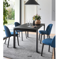 Padded chair with wooden legs Connubia by Calligaris Tuka.