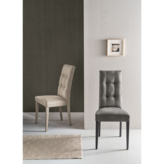 Chair in Alcantara fabric with Douglas wood legs Capodarte