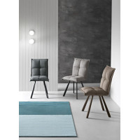 Modern upholstered chair, metal frame Sila Capodarte