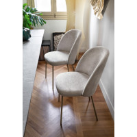 Tuka Mid padded chair with metal structure Connubia by Calligaris