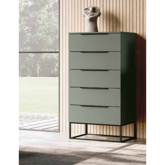 Chest of drawers with 5 drawers and metal structure Minerva Imab Group