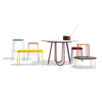 Outdoor stool Stulle with modern design without backrest Connubia by Calligaris