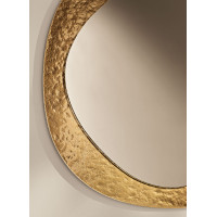 Shaped mirror with hammered glass frame Curve Capodarte