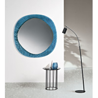 Shaped mirror with hammered glass frame Curve Capodarte