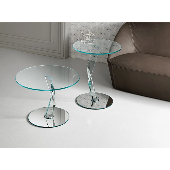 Multi-purpose low glass table Bakkarat Tonelli Design