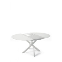 Extendable lacquered steel table Bontempi Casa Barone.