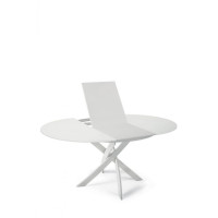 Extendable lacquered steel table Bontempi Casa Barone.