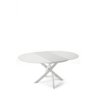 Extendable lacquered steel table Bontempi Casa Barone.