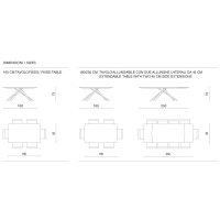 Mesa extensible con tablero enchapado Floyd Capodarte