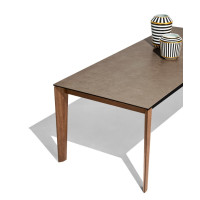 Rectangular extendable table Band with wooden legs Connubia