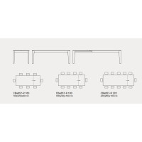 Rectangular extendable table Band with wooden legs Connubia