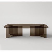 Mesa fija completamente de vidrio Thrim Tonelli Design