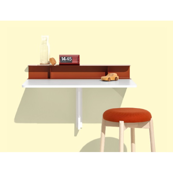Wall-mounted table with shelf Connubia by Calligaris Quadro