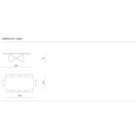 Table fixe profilée avec plateau en verre martelé Karl Capodarte